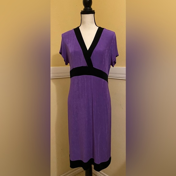 SLINKY BRAND Ladies Dress; Purple & Black; Large; NWOT. - Picture 1 of 5